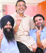 Ronki Ram, new Senate member from the arts constituency, in a jubilant mood after winning byelection by eight votes