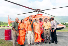 Pilgrims being rescued from Uttarkashi to Dehradun on Saturday