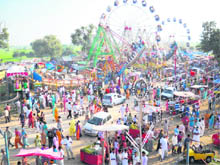 Heavy rush at Chhapar mela, even after it concluded, on Saturday.