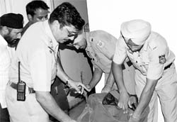 Cops search bags of paying guests in Phase X, Mohali, on Sunday