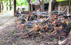 Junk lying in a park