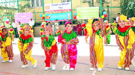 Students of EuroKids perform during their annual function in Shimla on Sunday