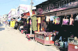 A deserted market in Haridwar on Thursday.