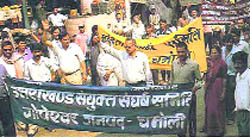 A file photo of activists of the Uttarakhand movement in Gopeshwar.