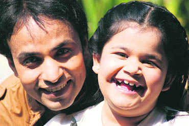 Seen with Saloni, Rajiv Thakur (L) says that unlike in the DD days, comedy pays now
