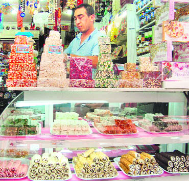 A shop selling Turkish sweets