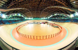 The cycling track at the Indira Gandhi Sports Complex.