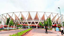 A view of the Jawaharlal Nehru Sports Complex. 