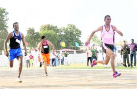 Athletes participate in the Eighth Inter-District Police Athletics Championship-2010 held at the Police Lines