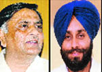Manoranjan Kaliaand Sukhbir Singh Badal