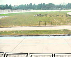 A view of velodrome at the PAU in Ludhiana on Wednesday.