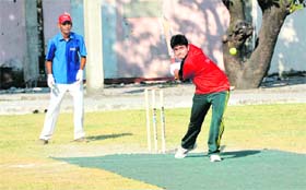 A match in progress in the third Rohtas Singh Memorial Inter School Boys Super Cricket Tournament at Heritage School in Dehradun