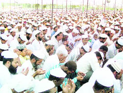 Devotees offer Ijatma in Haridwar on Thursday