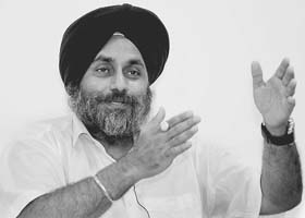 Sukhbir Singh Badal  Tribune Photo: Manoj Mahajan