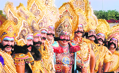 Ravanas come together in Chandigarh on Sunday. 
