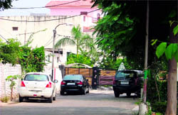 A view of encroachments and violations of building bylaws.