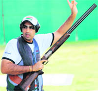 Manavjit Singh Sandhu, who won bronze