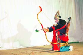 A scene from a Ramlila in Pitthoragarh