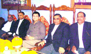 Justice VK Bisht at a Bar Association function in Haridwar on Monday.