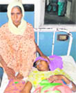 Sapna, who lost her baby due to the alleged negligence of an ANM, in the general hospital in Fatehabad.