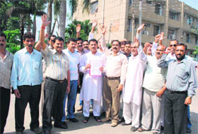 A delegation of the BJP Kisan Morcha leaders  who met the Director, Agriculture, Jammu on Tuesday to brief him about their problems.