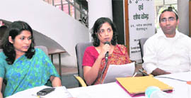 Participants at a discussion at Welham Boys School in Dehradun on Wednesday