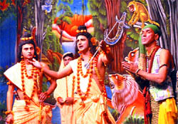 Artistes perform at Ram Leela in Jalandhar