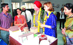A two-member delegation from the UK visits Bawa Lalvani Public School 