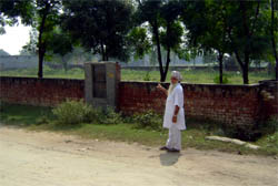 A view of the location where the foundation stone to raise a memorial for martyrs was laid in village Kutba