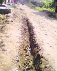 A road stretch in Panipats Arya Nagar