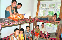 Cloudburst-hit children from Leh who have been adopted by the Youth Movement for Peace in Jammu.