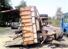 The truck that hit a car