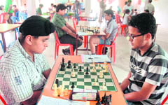 A chess meet in progress at St Xaviers School, Sector 44, Chandigarh,