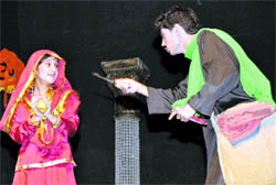 A scene from play Charandas Chor being enacted by students of Welham Boys School at their founders day celebrations in Dehradun on Monday.