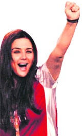 The BCCI view that Lalit Modi has shares, either benami or through relatives, in Kings XI Punjab, represented by Preity Zinta (L), has led to the team being ousted from IPL IV
