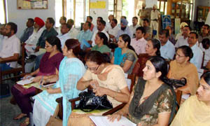 The headmasters of different schools attending the training camp held by MGSIPAP in Ferozepur.