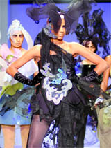 Models display the creations by Little Shilpa during the Wills Lifestyle India Fashion Week- Spring Summer 2011 at Pragati Maidan in New Delhi on Sunday.