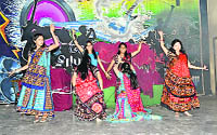 Students perform a dance in the Hill Fair at NIT Hamirpur on Saturday evening.