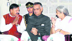 Punjab Governor Shivraj V Patil at a seminar in Mohali on Monday. 