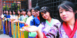 Students during a youth festival at LPU. 