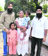 The abandoned sister who were adopted by the SGB Childrens Home in Talwandi Dham near Ludhiana on Tuesday.