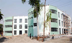A view of the newly-constructed OPD wing at the Civil Hospital in Bathinda