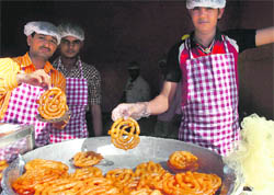 The famous Gohana jalebis are a hit with foodies at the Street Food Festival of India in the ongoing crafts mela in Chandigarh.