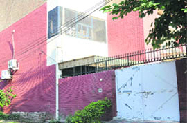 An unauthorised gate constructed on the side of the CHB executive engineer’s house in Sector 45, Chandigarh