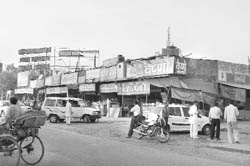 A view of the night food street at Ambala Cantonment