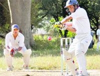 A match of the Chaudhary Charan Singh Memorial Twenty20 Cricket Tournament being played at the Matawala Bagh in Dehradun