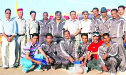 The team of the Haridwar unit with the Shooting Ball Inter-BHEL Championship trophy in Haridwar
