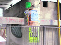 An illegally constructed room under the Patiala bus stand flyover. 