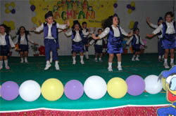 Students of Delhi Public School performing during a function held in Bathinda 