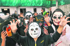 A Halloween party at Delhi Public School goes on in Dehradun on Friday.